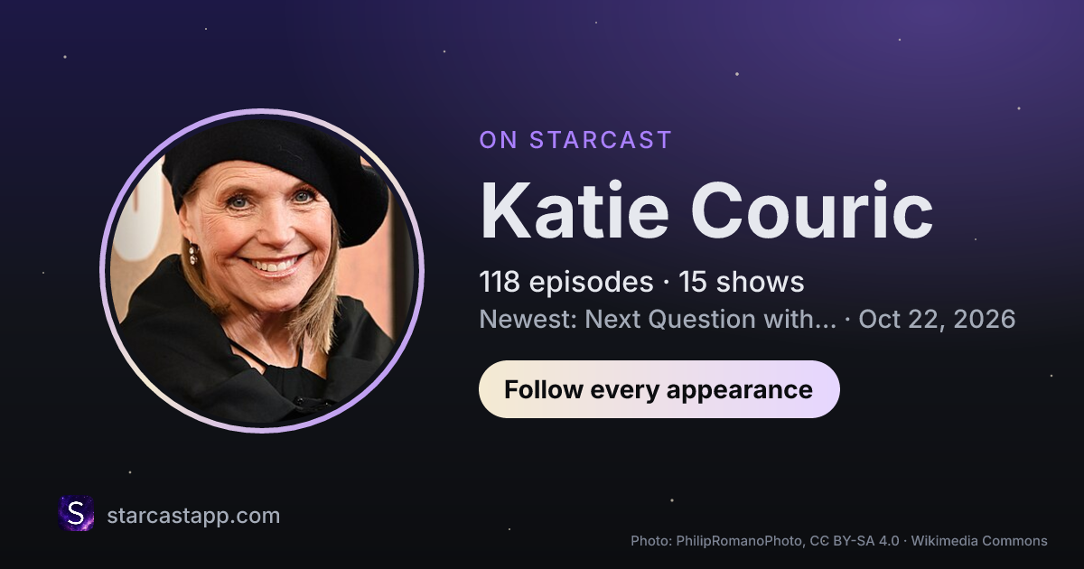 The preview card for Katie Couric
