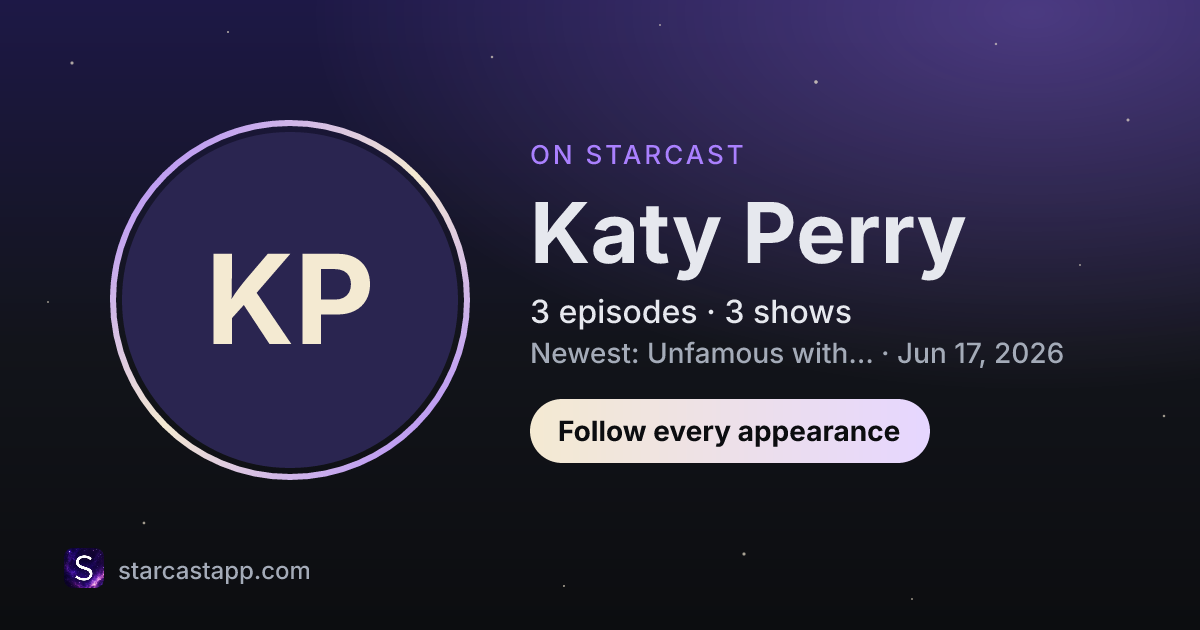 The preview card for Katy Perry