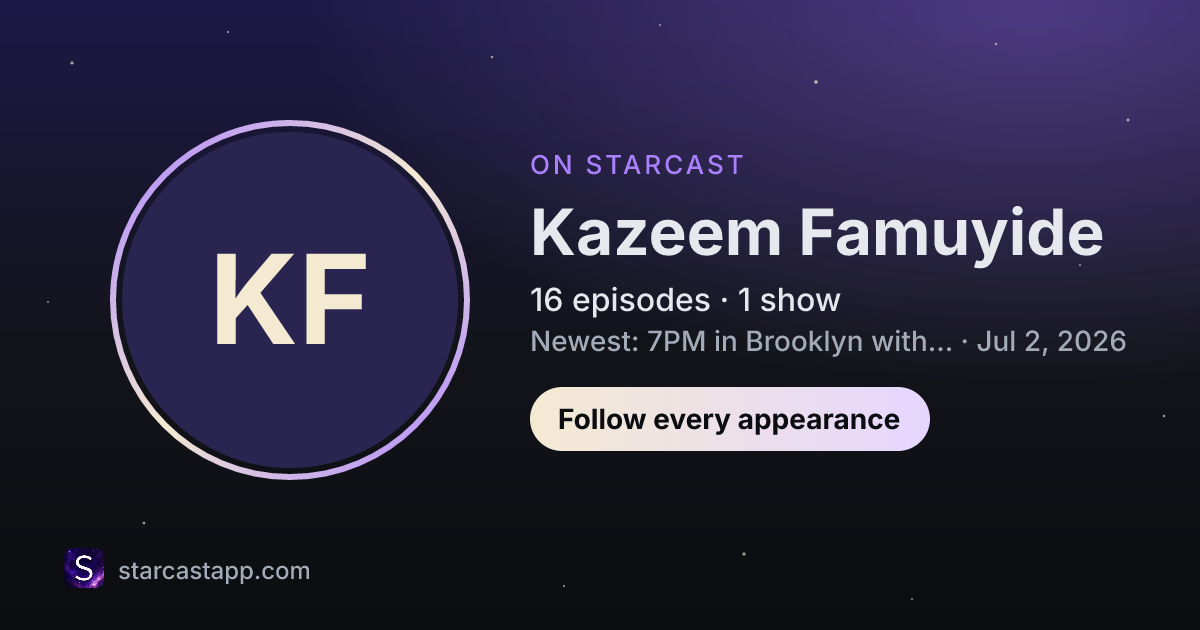 The preview card for Kazeem Famuyide