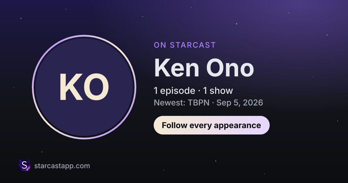 The preview card for Ken Ono