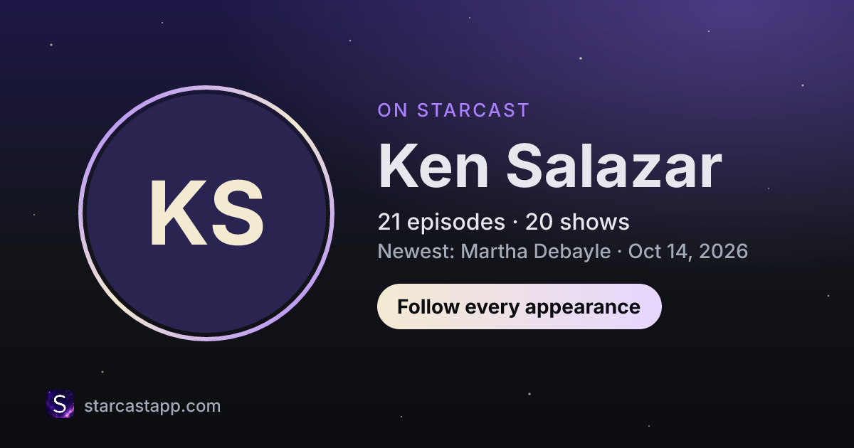 The preview card for Ken Salazar