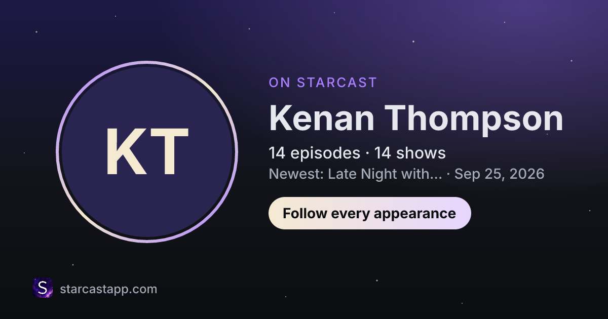 The preview card for Kenan Thompson
