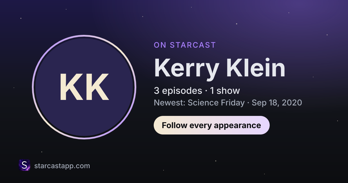 The preview card for Kerry Klein