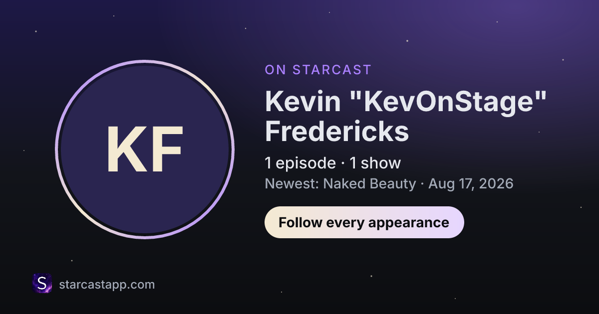 The preview card for Kevin "KevOnStage" Fredericks