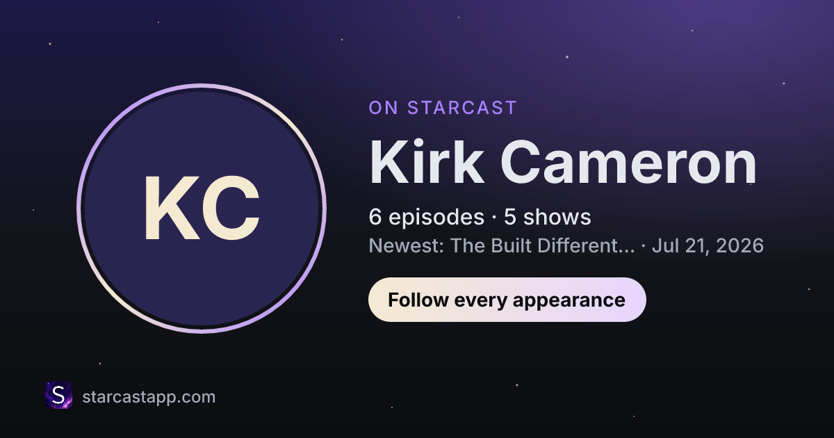 The preview card for Kirk Cameron