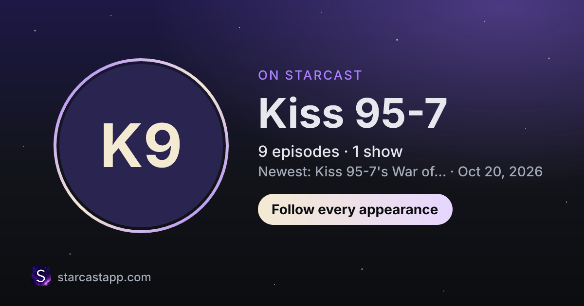 The preview card for Kiss 95-7