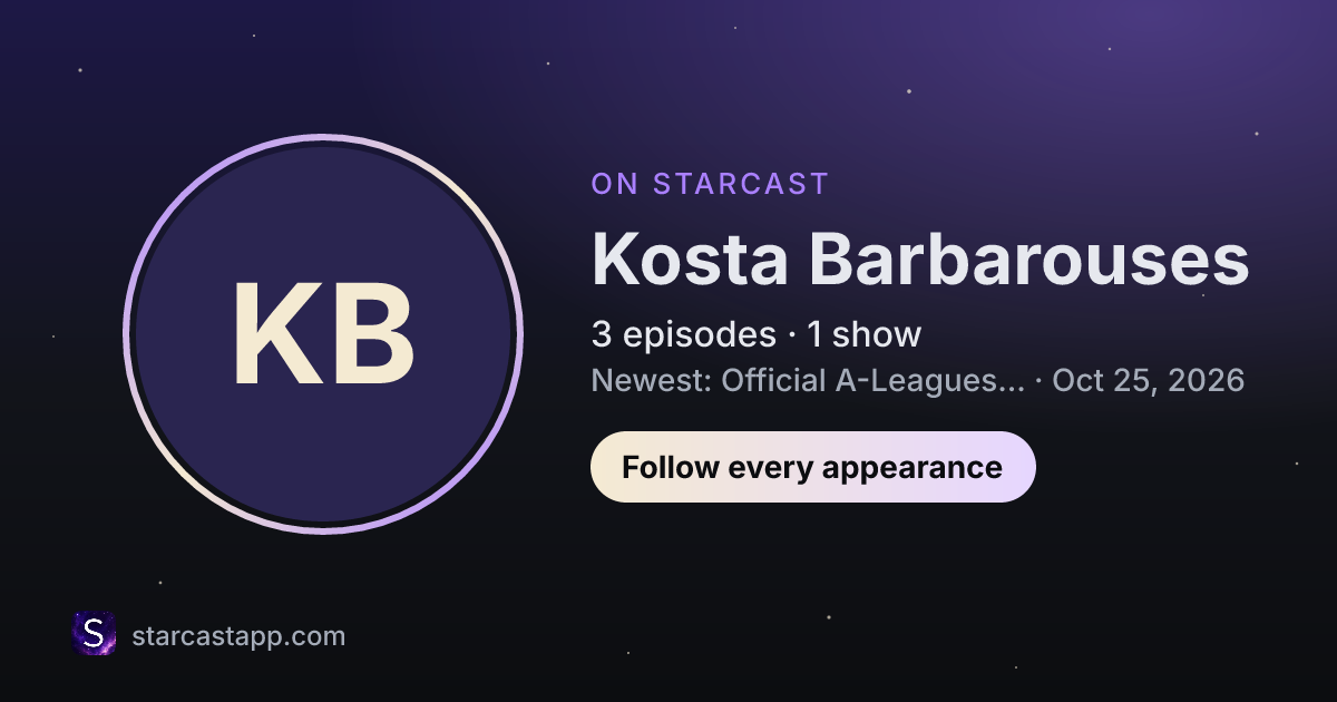 The preview card for Kosta Barbarouses