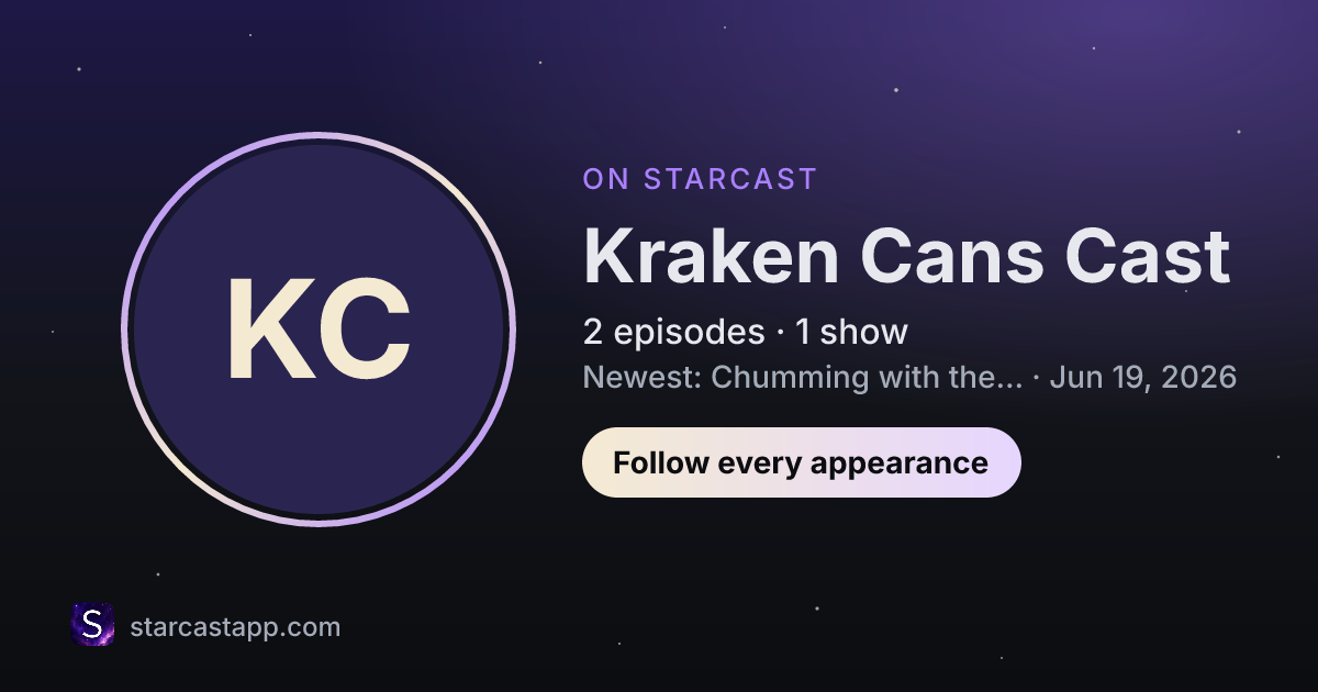 The preview card for Kraken Cans Cast