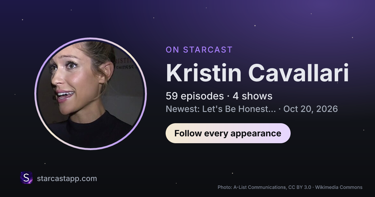 The preview card for Kristin Cavallari