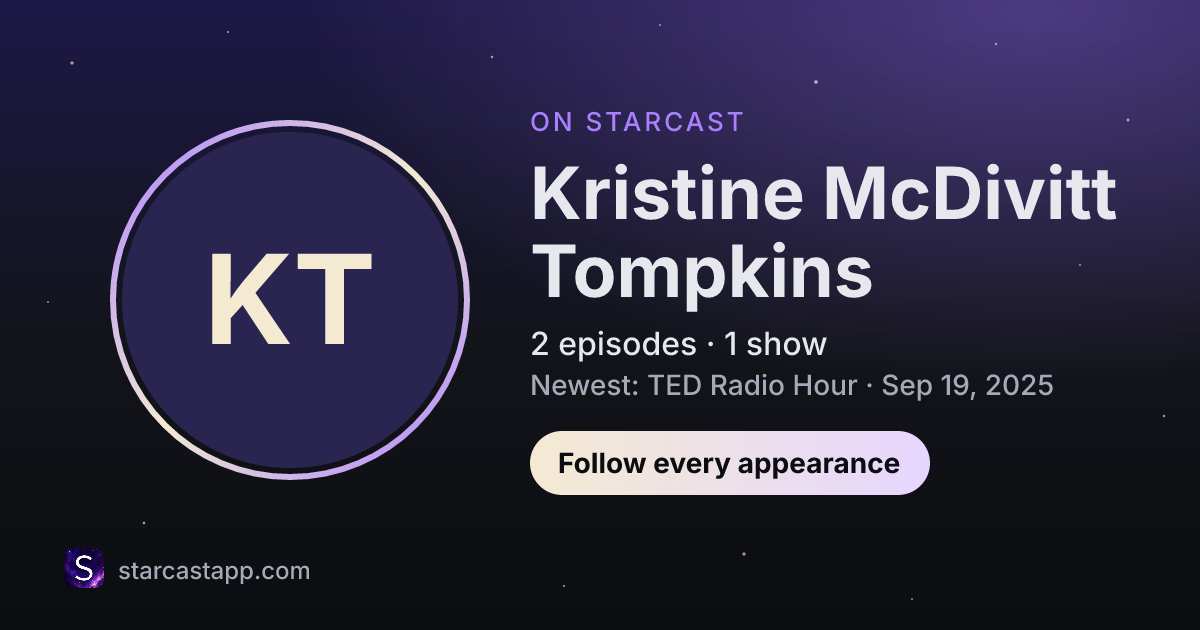 The preview card for Kristine McDivitt Tompkins