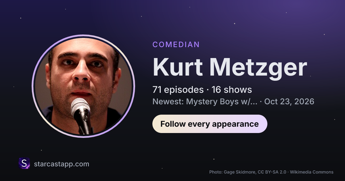 The preview card for Kurt Metzger