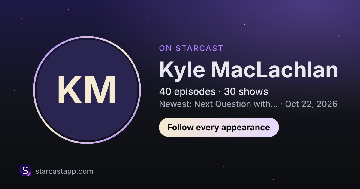 The preview card for Kyle MacLachlan