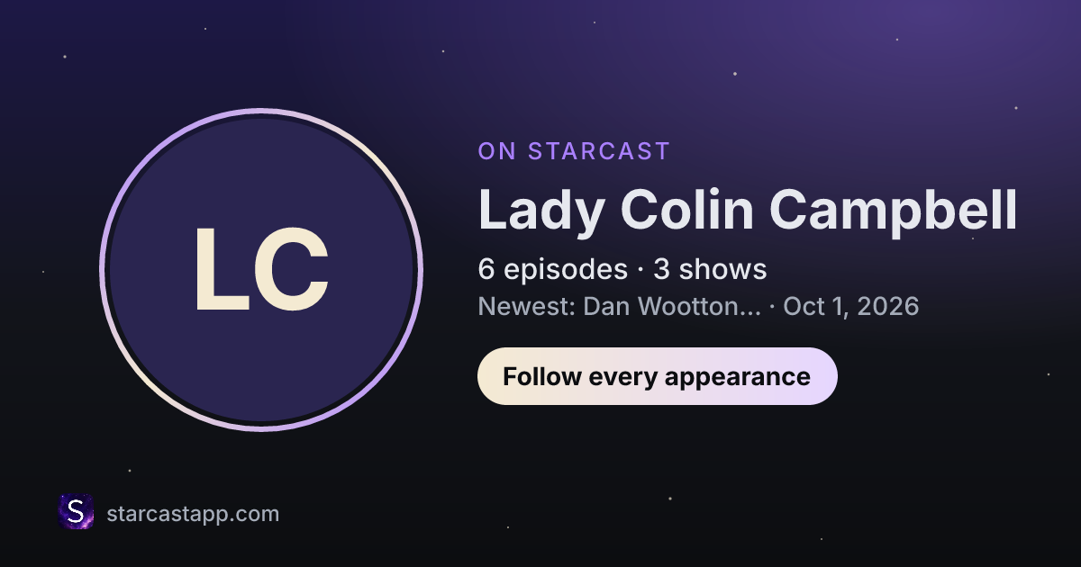 The preview card for Lady Colin Campbell