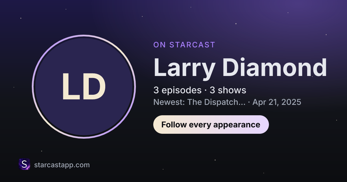 The preview card for Larry Diamond
