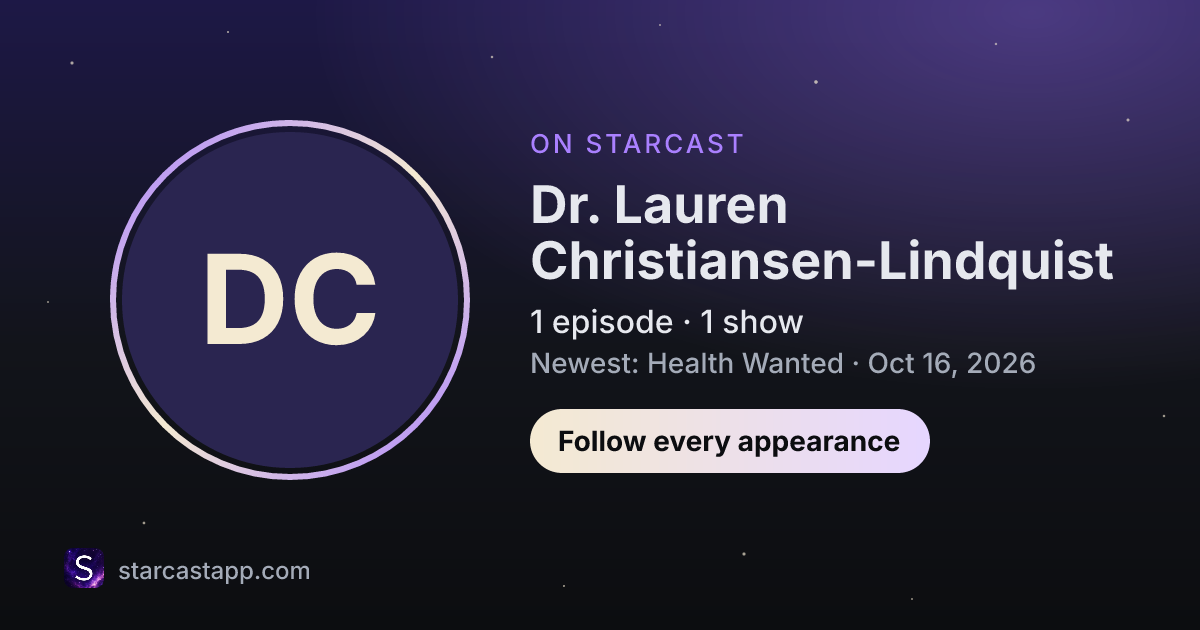 The preview card for Dr. Lauren Christiansen-Lindquist