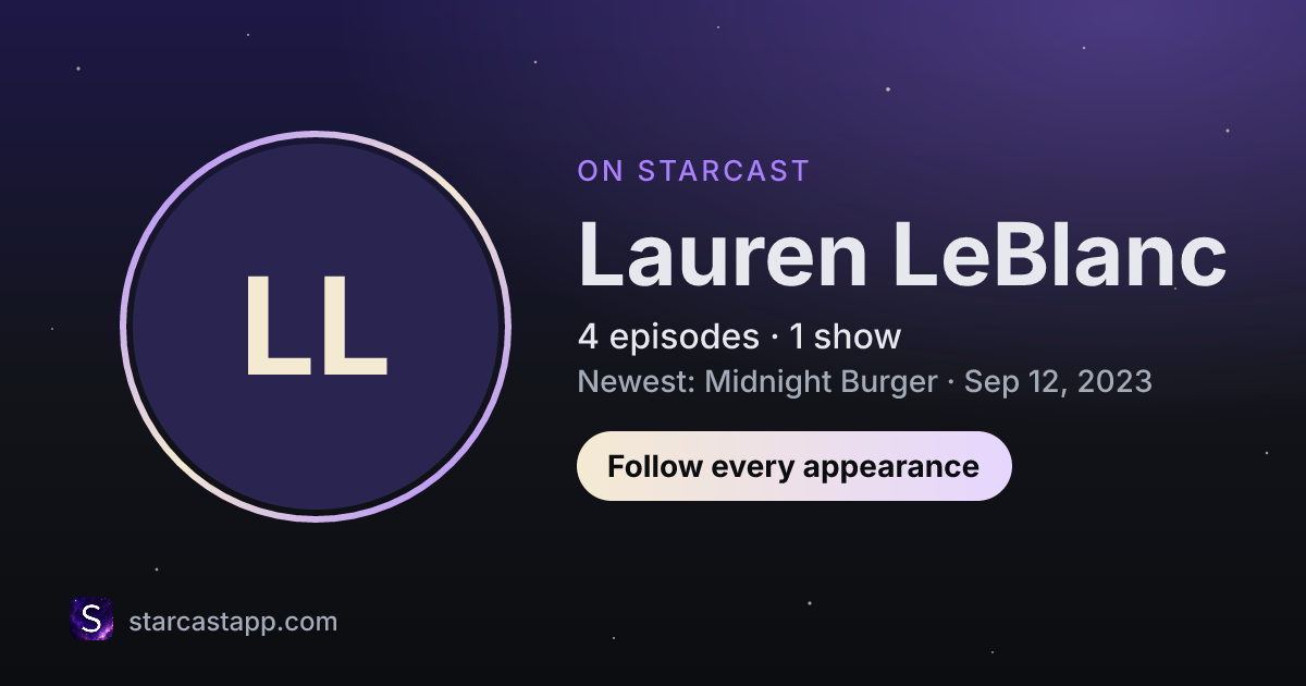 The preview card for Lauren LeBlanc