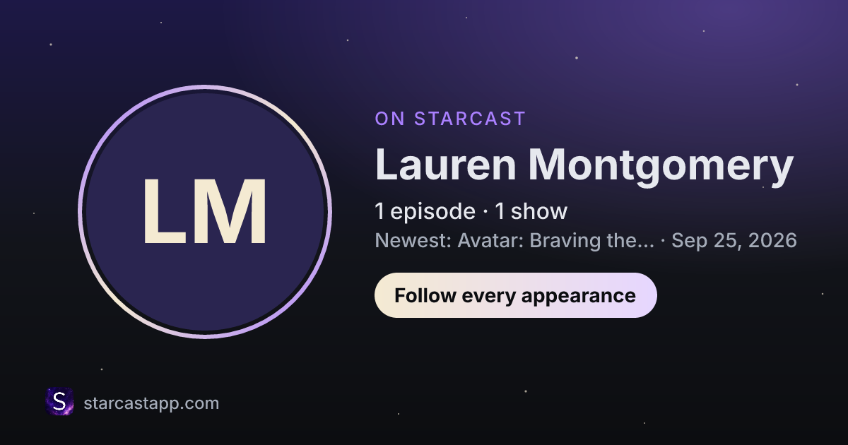 The preview card for Lauren Montgomery