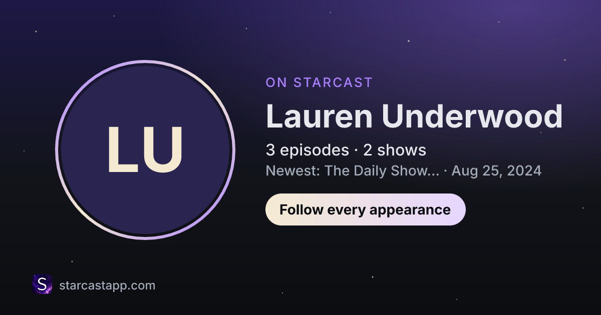 The preview card for Lauren Underwood