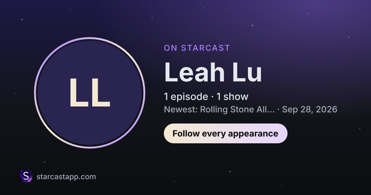 The preview card for Leah Lu
