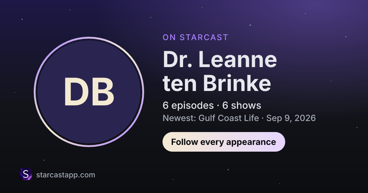 The preview card for Dr. Leanne ten Brinke