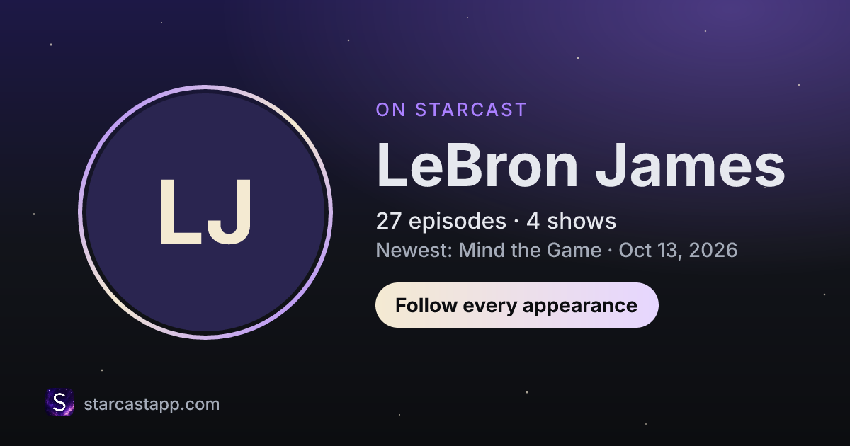The preview card for LeBron James