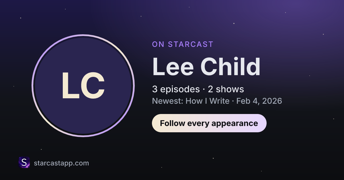 The preview card for Lee Child