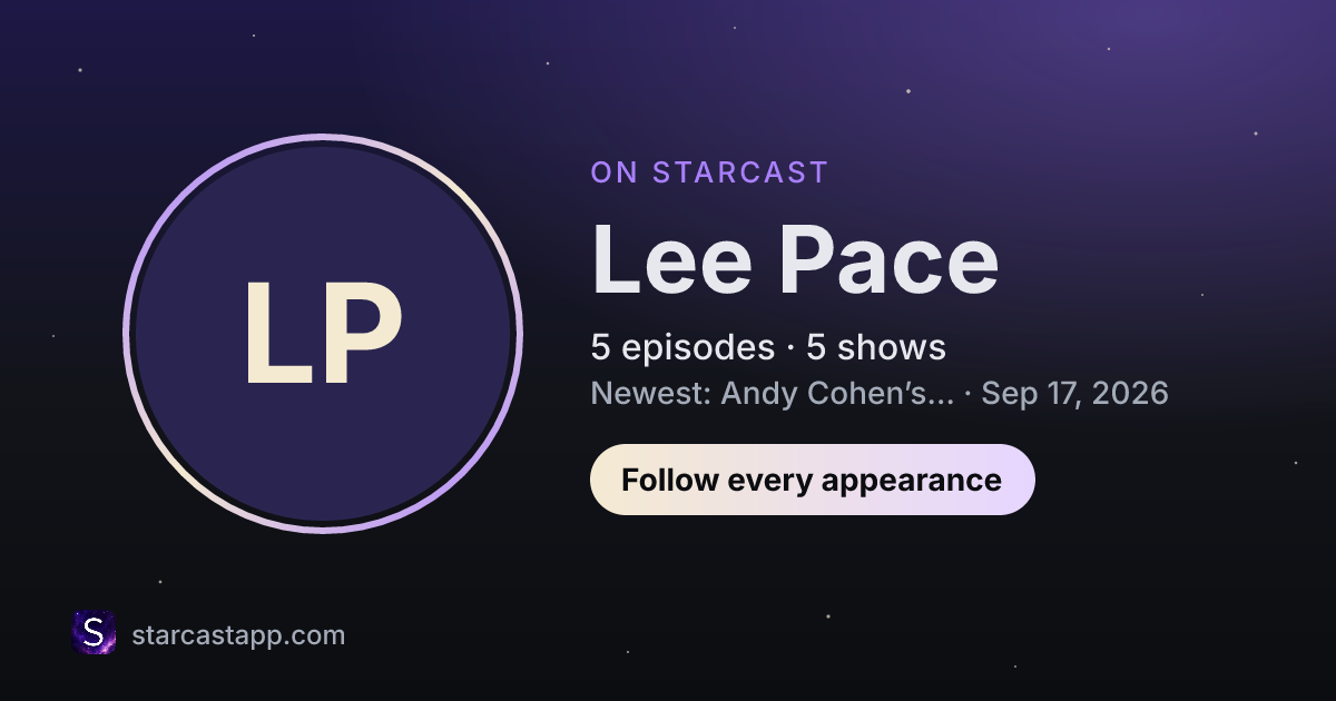 The preview card for Lee Pace