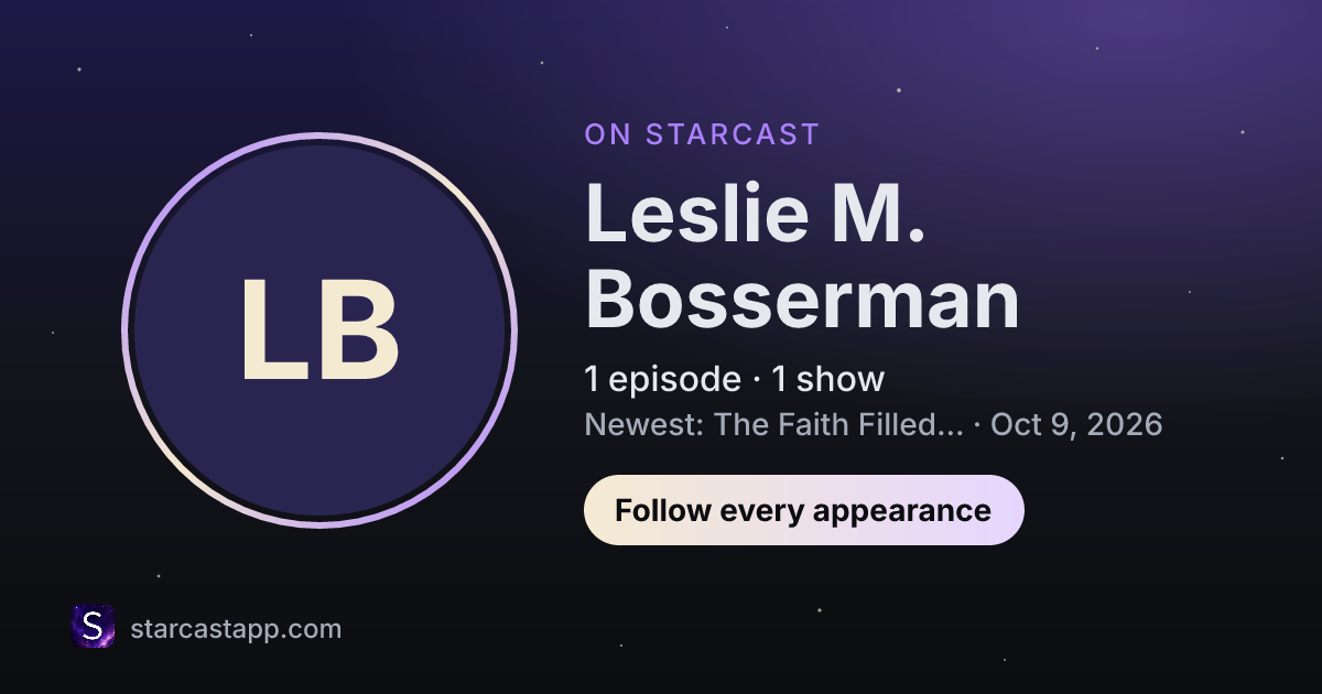 The preview card for Leslie M. Bosserman