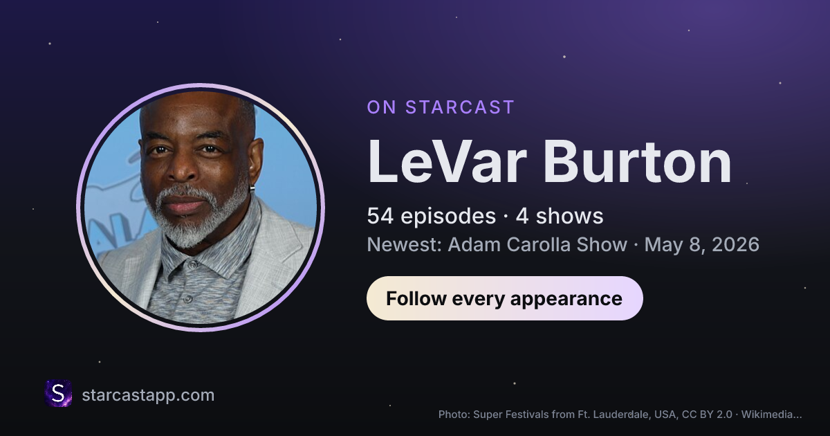The preview card for LeVar Burton