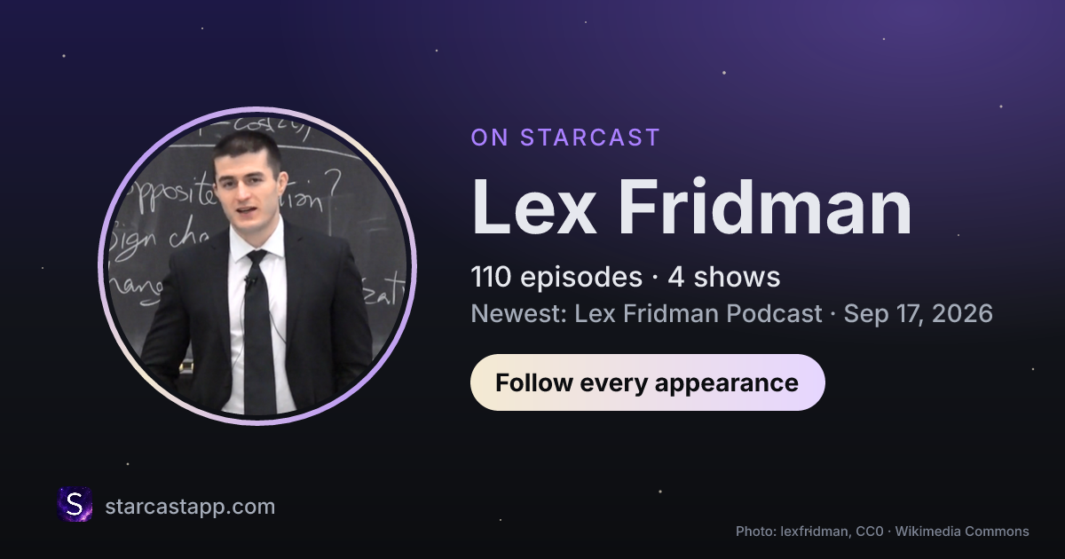 The preview card for Lex Fridman