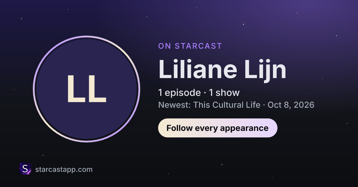 The preview card for Liliane Lijn