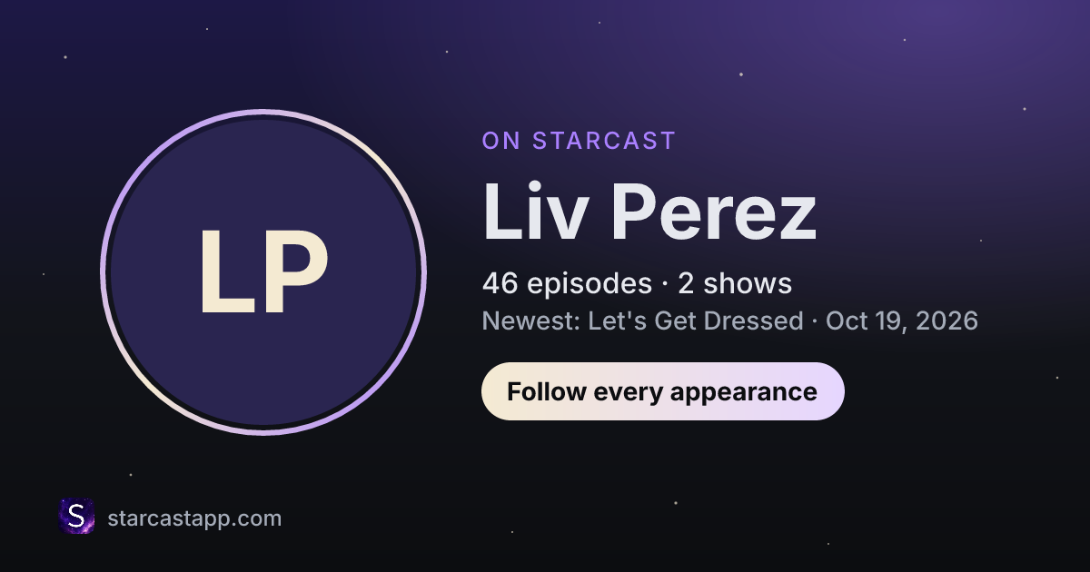The preview card for Liv Perez