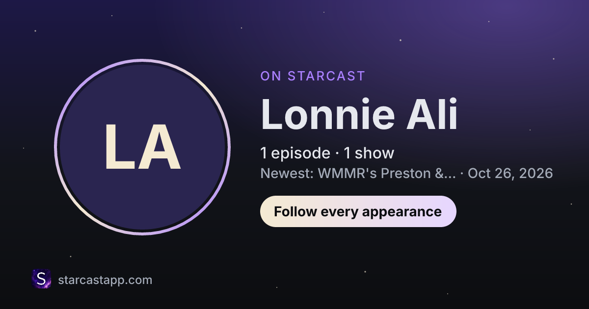 The preview card for Lonnie Ali