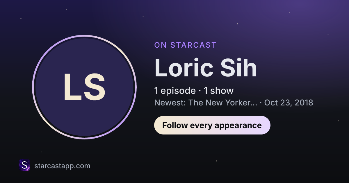 The preview card for Loric Sih