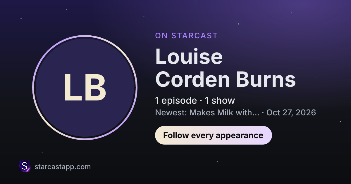 The preview card for Louise Corden Burns
