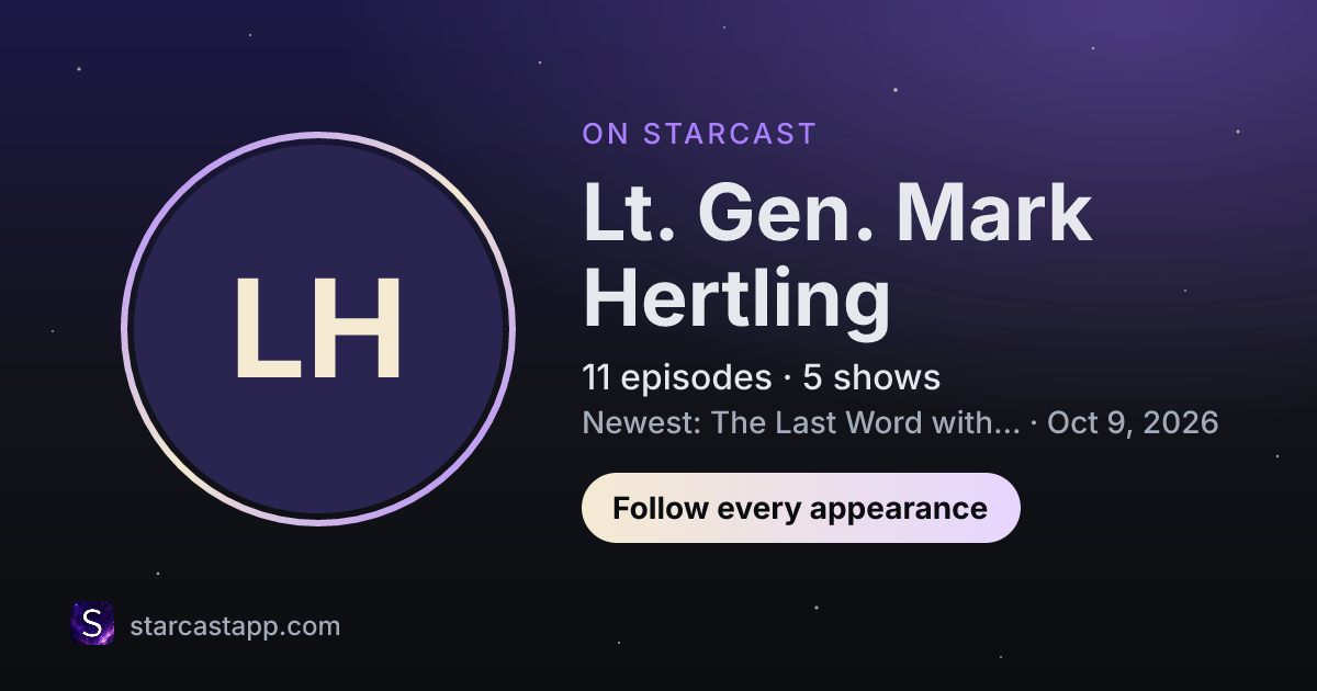 The preview card for Lt. Gen. Mark Hertling