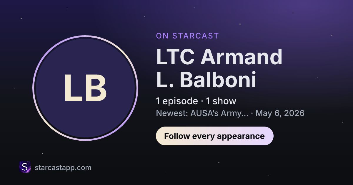 The preview card for LTC Armand L. Balboni
