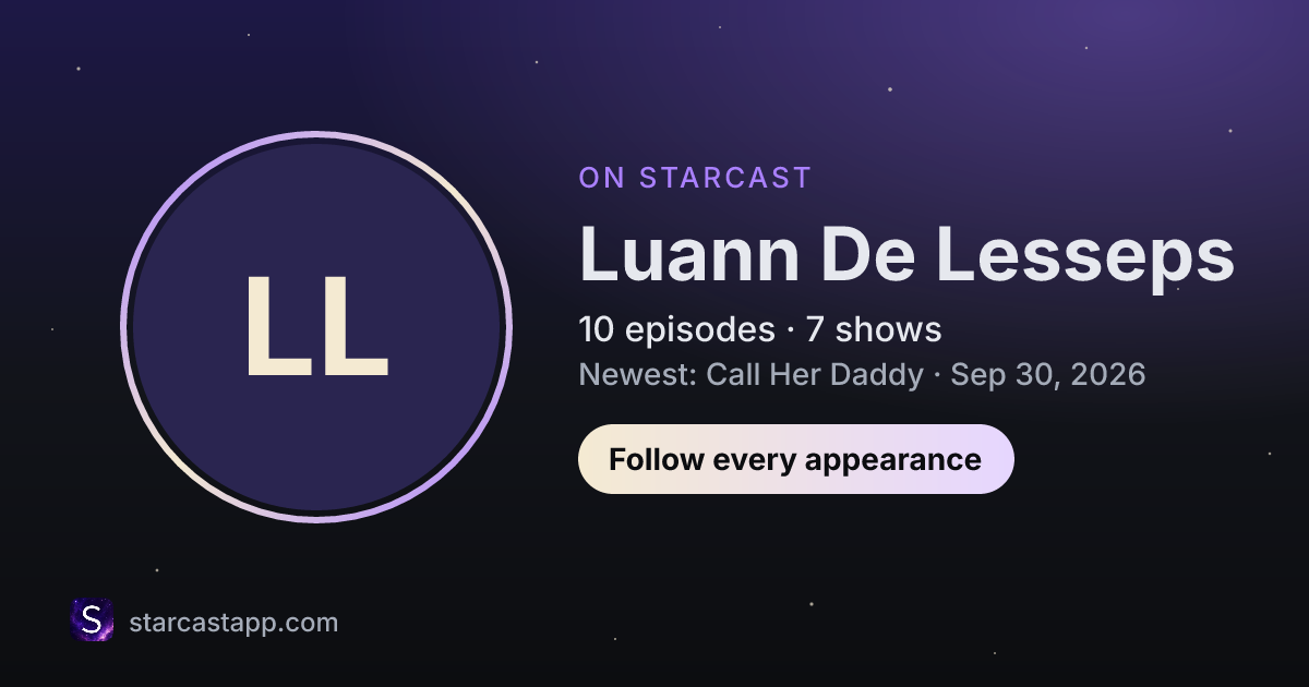 The preview card for Luann De Lesseps