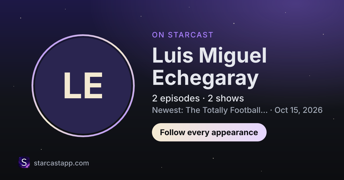 The preview card for Luis Miguel Echegaray