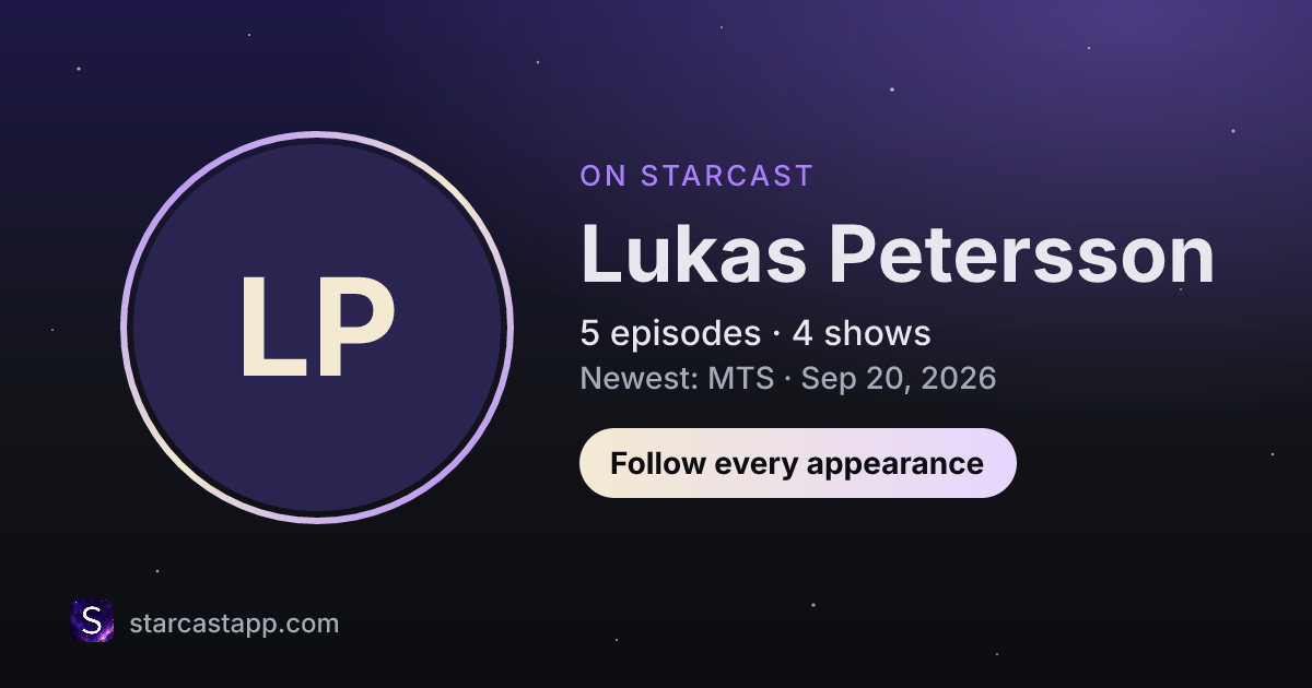 The preview card for Lukas Petersson