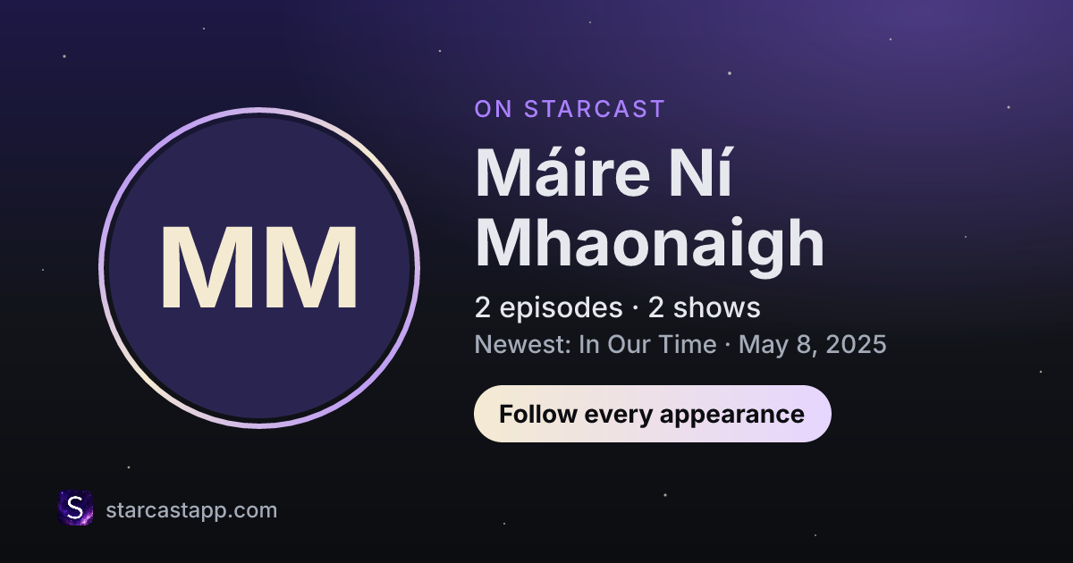 The preview card for Máire Ní Mhaonaigh