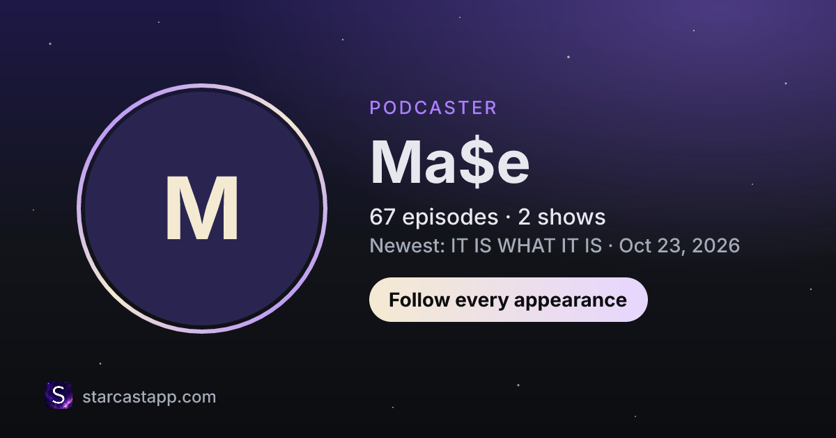 The preview card for Ma$e