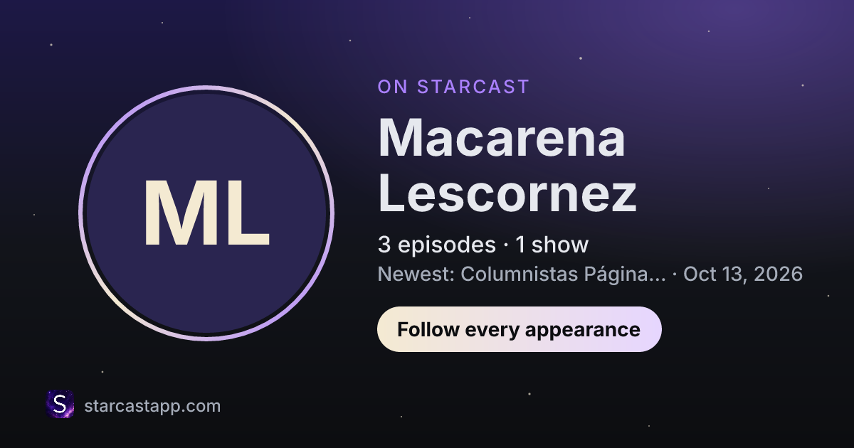 The preview card for Macarena Lescornez