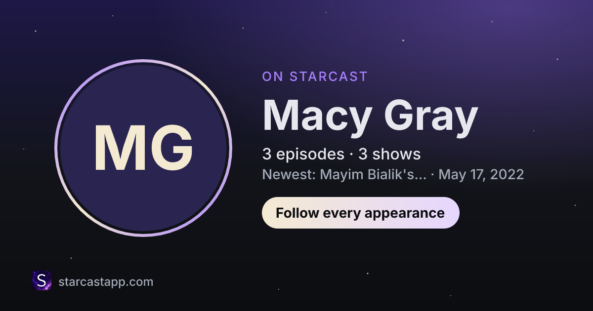 The preview card for Macy Gray