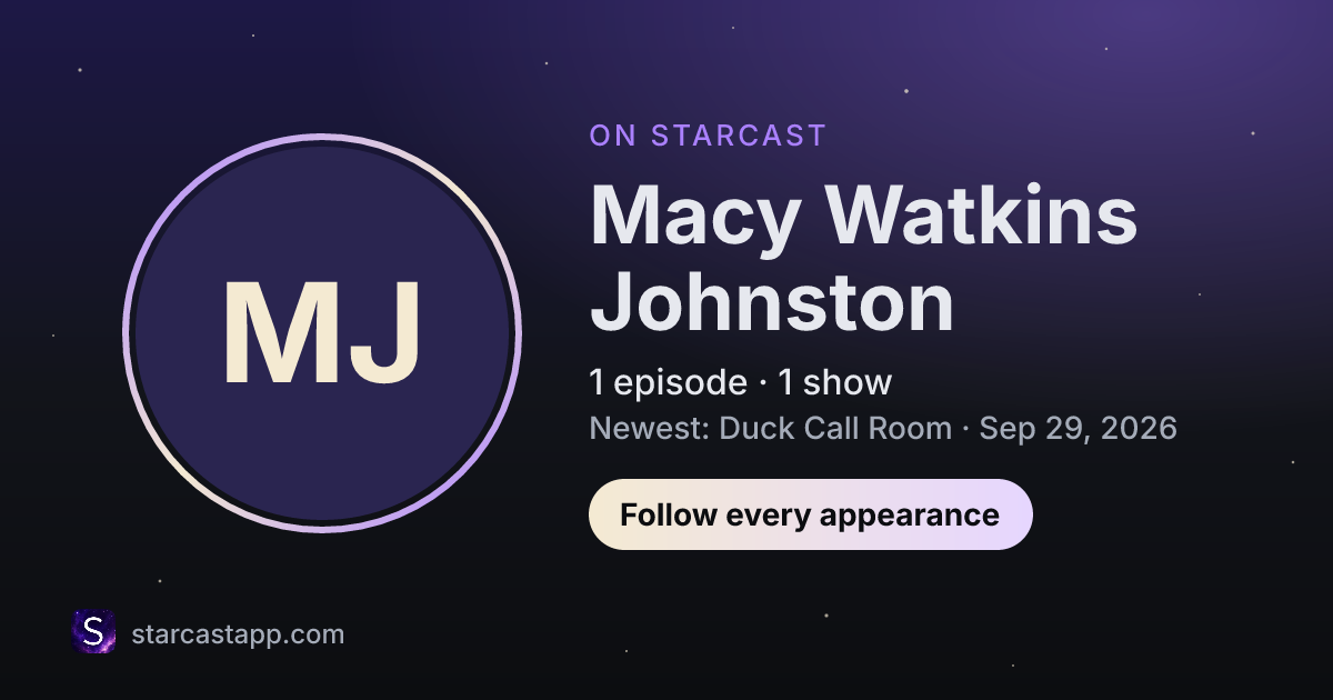 The preview card for Macy Watkins Johnston