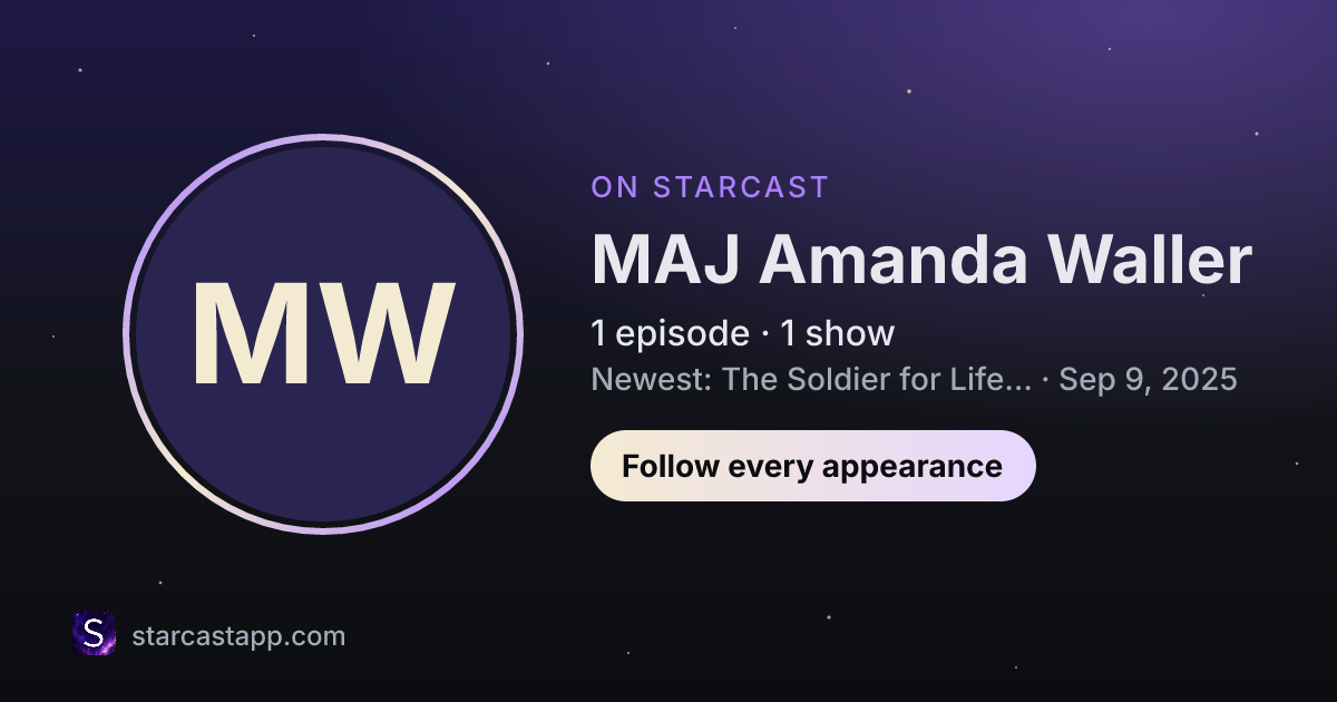 The preview card for MAJ Amanda Waller
