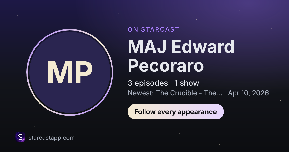 The preview card for MAJ Edward Pecoraro