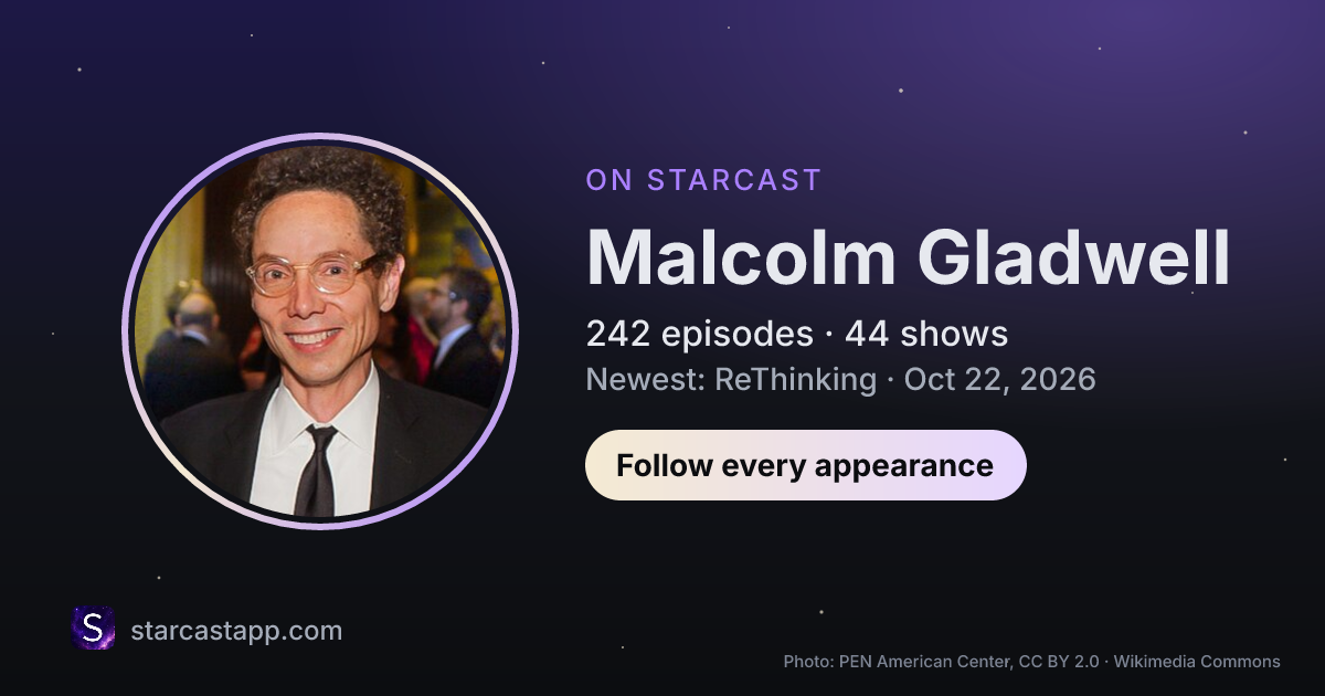 The preview card for Malcolm Gladwell