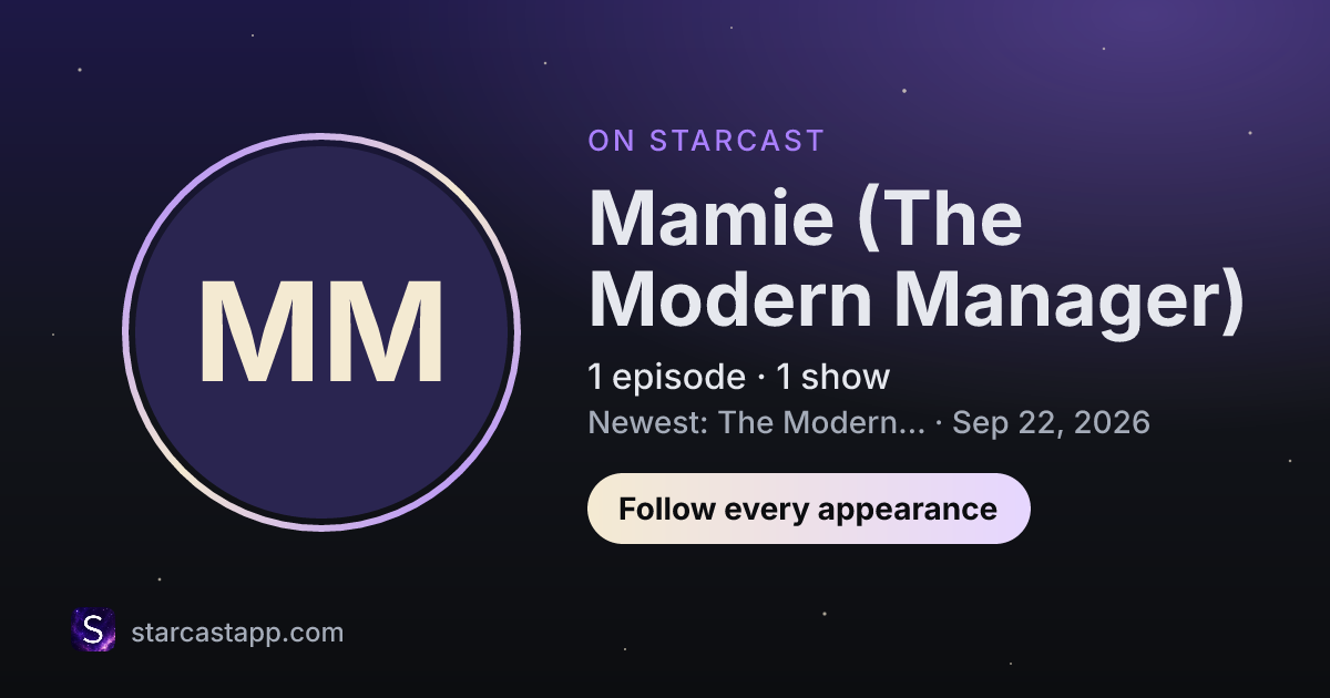 The preview card for Mamie (The Modern Manager)