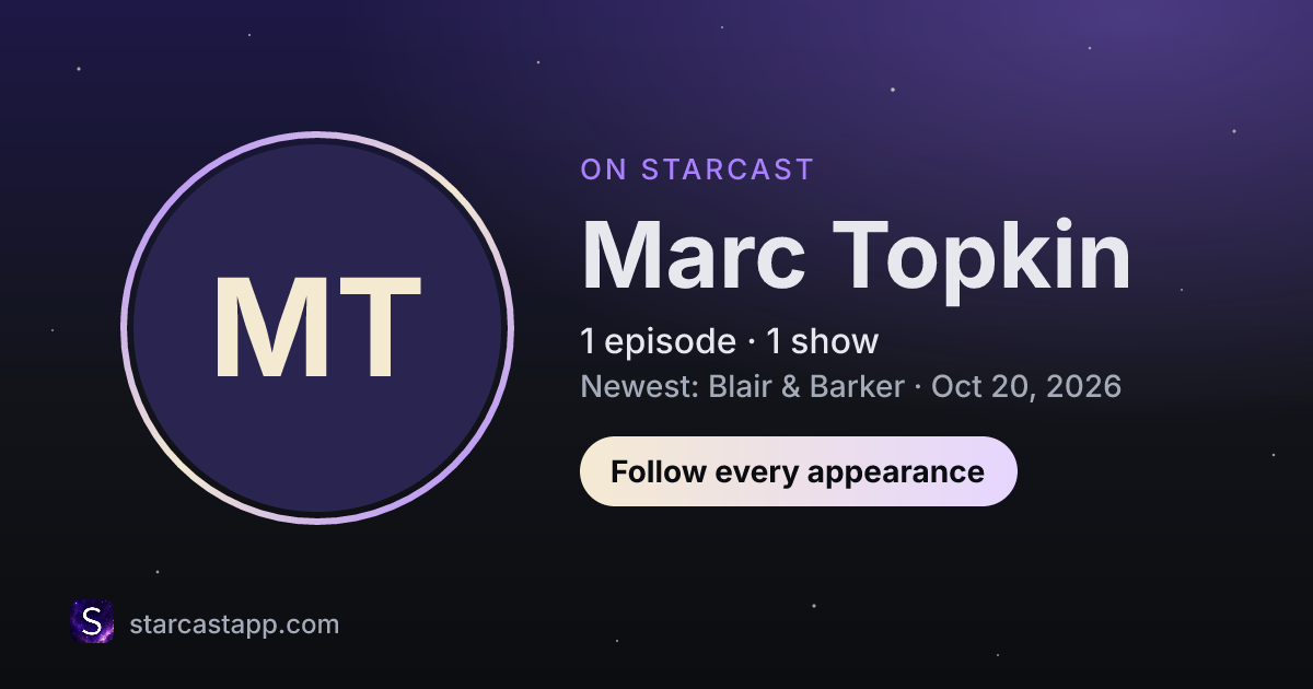 The preview card for Marc Topkin